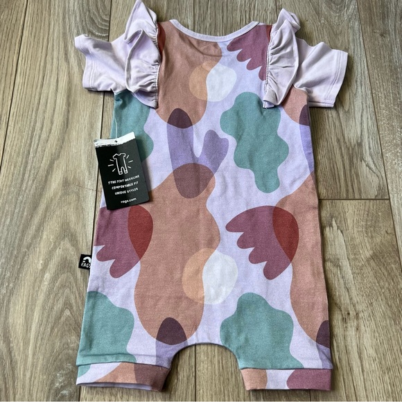 NEW Rags to Raches girls Romper 12-18M purple - Picture 5 of 5